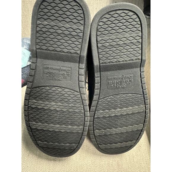 NWT Mens Dluxe by Dearfoams Charcoal Gray Dilan Slippers - Small (7/8) - Picture 4 of 4